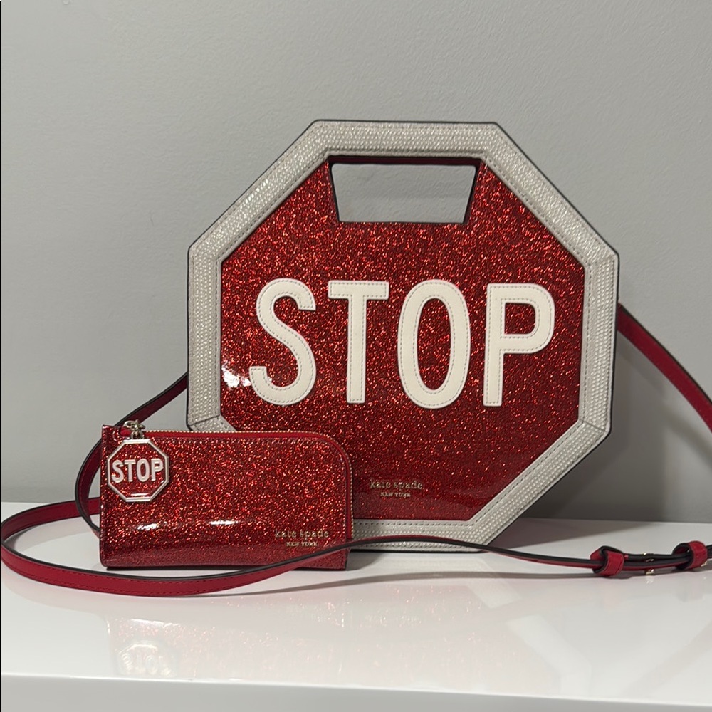 Kate Spade Red and White Crossbody Bag